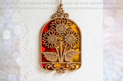 Sunflowers Sun-catcher Ornament svg Mothers day Birthday tag Product Image 4