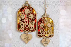 Mom Sunflowers Sun-catcher svg Mothers day Birthday tags Product Image 1