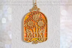 Mom Sunflowers Sun-catcher svg Mothers day Birthday tags Product Image 4