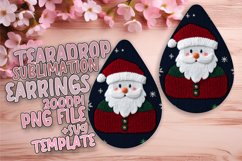 Stylish Teardrop Earrings Sublimation , Holiday Product Image 1