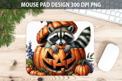 Raccoon Mouse pad Sublimation - Halloween Animal PNG Design Product Image 1