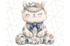 Blue Floral Stuffed Animal Clipart PNG, Cute Stuffed Animals Product Image 3