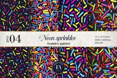 Neon Sprinkles digital paper | Colorful Rainbow Sprinkles Product Image 1