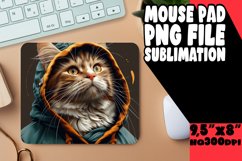 Whimsical Cat Lover&#039;s Delight Mousepad PNG Product Image 1