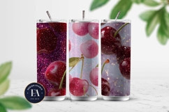 Glitter Coquette Cherry Pattern | Sparkly Glam Texture Paper Product Image 2