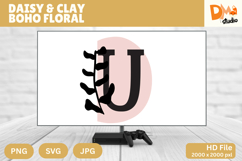 Daisy &amp; Clay Boho Floral Monogram Product Image 1