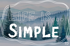 Lazy Paper Cut Four Bundle Font, Whimsical handdrawn font Product Image 3