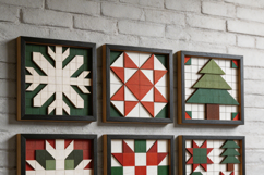 Christmas Quilt Block LaserCut Patterns Wood Wall Art Bundle Product Image 10