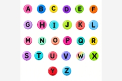 A-Z Y2K Bead Alphabet PNG Bundle | Colorful Letter Bead Product Image 2