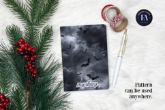 Bats Night Sky Pattern, Dark Gothic Bat Seamless Paper Product Image 4