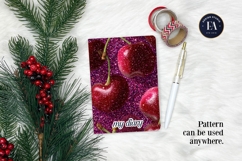 Glitter Coquette Cherry Pattern | Sparkly Glam Texture Paper Product Image 4