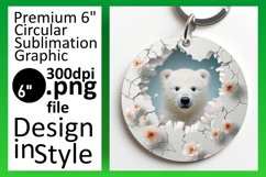 Playful 3D Animal Head Sublimation Charm Product Image 1