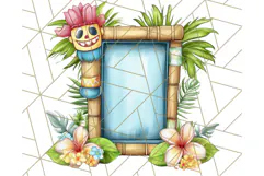 Tropical Tiki Friends PNG Clipart, Cute Summer Art Product Image 3