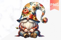 Floral Gnome Sublimation - Clipart PNG Bundle Product Image 7