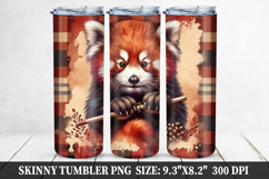 Panda Skinny Tumbler 20oz Wrap Design, Animal Tumbler Wrap Product Image 1