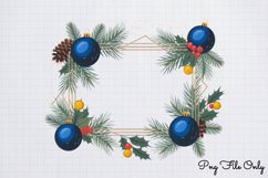 Luxury Blue And Gold Christmas Clipart PNG Product Image 1