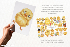 Cute Easter Chick Clipart Product Image 4