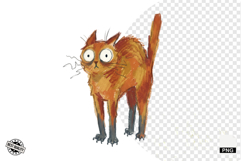 Quirky Funny Autumn Cat Clipart Product Image 1