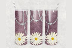 Chamomile Purple Blue Beads 20 oz tumbler sublimation design Product Image 1