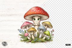 Quirky Mushrooms PNG - Clipart Product Image 1