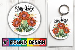 Unique Round Ornaments Design, Flowers Quote Product Image 1