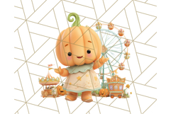 Creepy Carnival Halloween Clipart PNG with Hayride Art Product Image 3