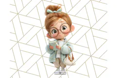 Kawaii City Girl PNG Clipart, Soft Dreamy Style Clip Art Product Image 3