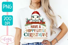 Hoppy Christmas PNG, Bunny lover sublimation design Product Image 4