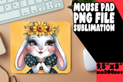 ENCHANTED mouse PAD Fun Sublimation, Cute Bunny Product Image 1