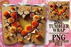 Joyful Reflections 20oz tumbler wrap, 3D Heart Product Image 1
