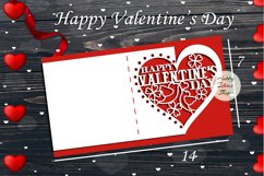 Happy Valentine&#039;s Day Card SVG, Greeting Card Template SVG Product Image 3