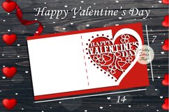 Happy Valentine's Day Card SVG, Greeting Card Template SVG Product Image 3