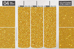 Yellow Glitter Tumbler Wrap| Tumbler Sublimation Product Image 1