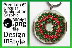 Trendy Keychain Round Design Artwork , 3D Xmas Product Image 1