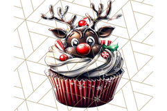 Christmas Cupcake PNG Clipart, Cute Food PNG, Holiday Treat Product Image 3