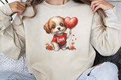 Valentine Dog Clipart PNG Product Image 1