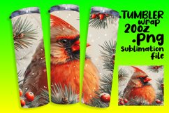 Christmas Cardinal Bird 20oz Wrap | Winter Sublimation Product Image 1