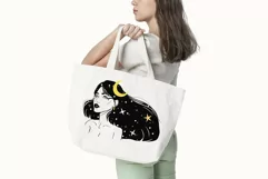 Celestial woman svg, Witch svg, Mystical girl svg, Witchy Product Image 2