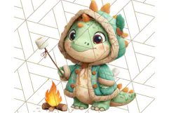Dinosaur Costume Clipart, Cute Dinos in Halloween Outfits Product Image 3