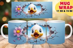 Whimsical Animal Mug Wraps: Springtime Sublimation Product Image 1