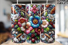 Embroidered Flowers Tumbler Wrap - High Quality 300 Dpi Product Image 1