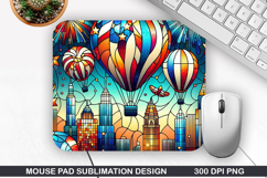 Fireworks Mouse Pad Sublimation, 4th Of July Mouse Pad PNG Product Image 1
