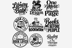 Books Bundle PNG | 39 Reading Quote Designs | Book Lover Product Image 4