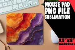 Stylish Marble and Flower 3D Mouse Pad Design Product Image 1