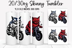 Cat Ride An American Flag - Tumbler Sublimation Design Product Image 1