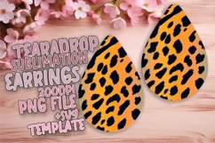 Exotic Gradient Leopard Teardrop Earring Wrap PNG Product Image 1