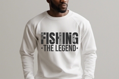 Fishing The Legend SVG, Funny Dad Quote, T-Shirt Design Product Image 3