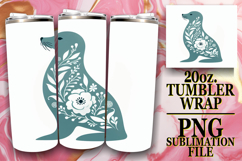 Joyful smiles 20oz tumbler wrap, Flower Animals Product Image 1