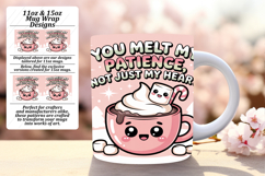 Radiant 11oz Mug Wrap Png Artwork , Kawaii Food Product Image 1