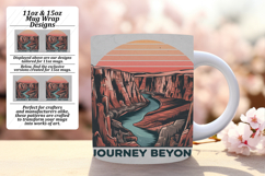 Delightful 15oz Mug Wrap Png Template , Adventure Product Image 1